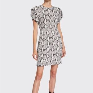 ALC snakeskin puff sleeve dress; sz 2